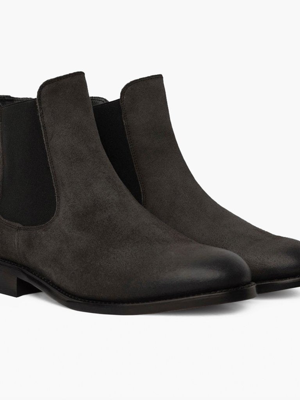 Thursday Boot Company Men's Chukka Chelsea Boots in Dark Gray Suede